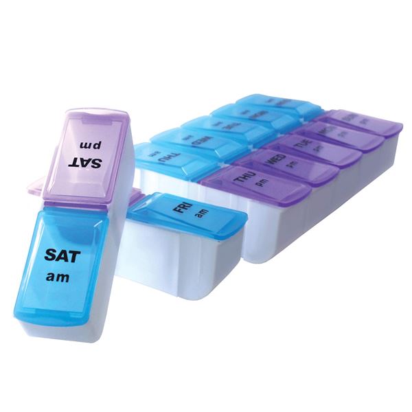 NEW PILL BOX 14 COMPARTMENT DETACHABLE