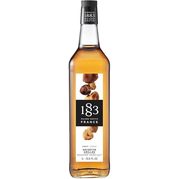 NEW 1L 1883 ROASTED HAZELNUT GLASS BOTTLE