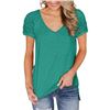 Image 1 : NEW MEDIUM WOMEN V NECK KISSMODA PETAL SLEEVE TEAL