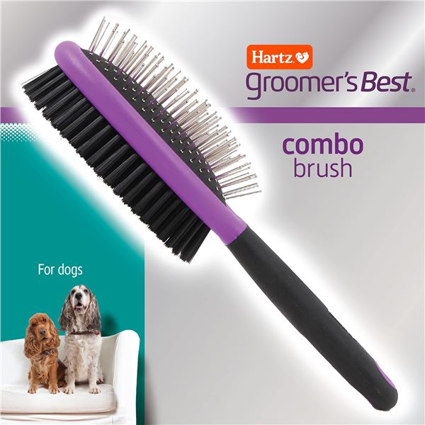 NEW HARTZ GROOMERS BEST COMBO BRUSH