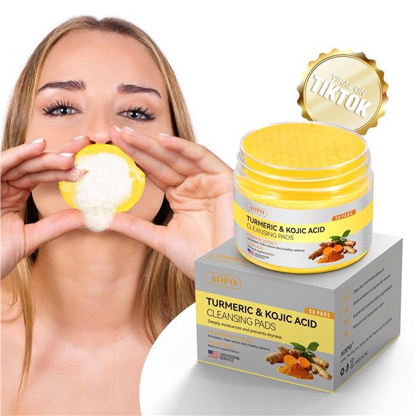 NEW 50 TURMERIC & KOJIC ACID CLEANSING PADS