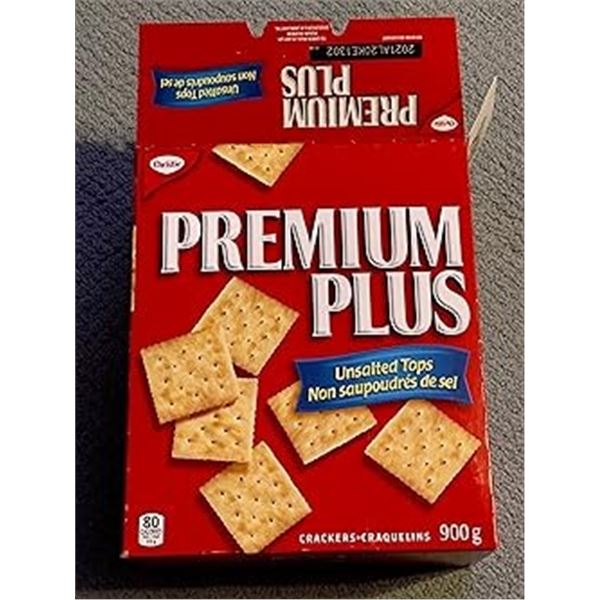 NEW 900G PREMIUM PLUS UNSALTED CRACKERS