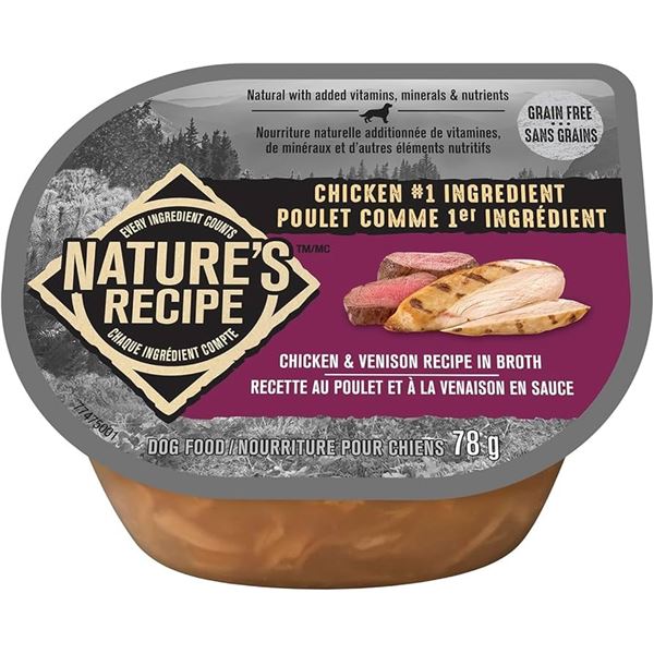 NEW 78G NATURES RECIPE CHICKEN DOG FOOD