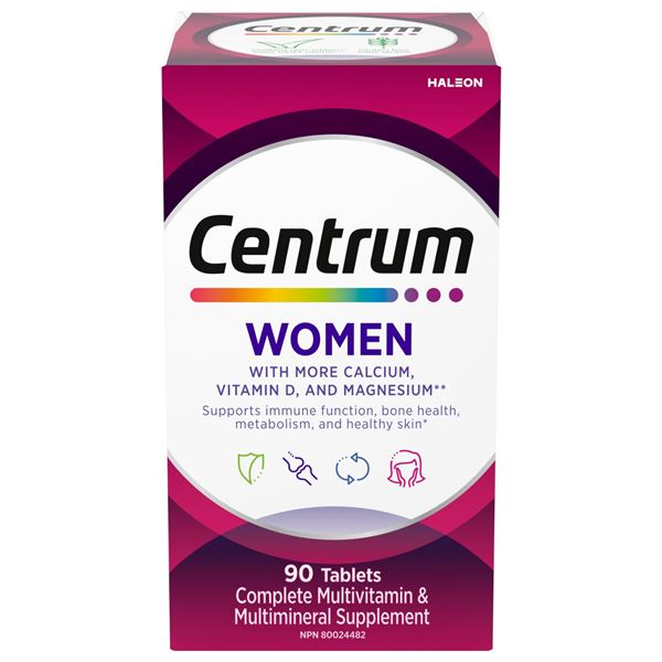 NEW 90 TABLETS CENTRUM WOMEN WITH MORE CALCIUM
