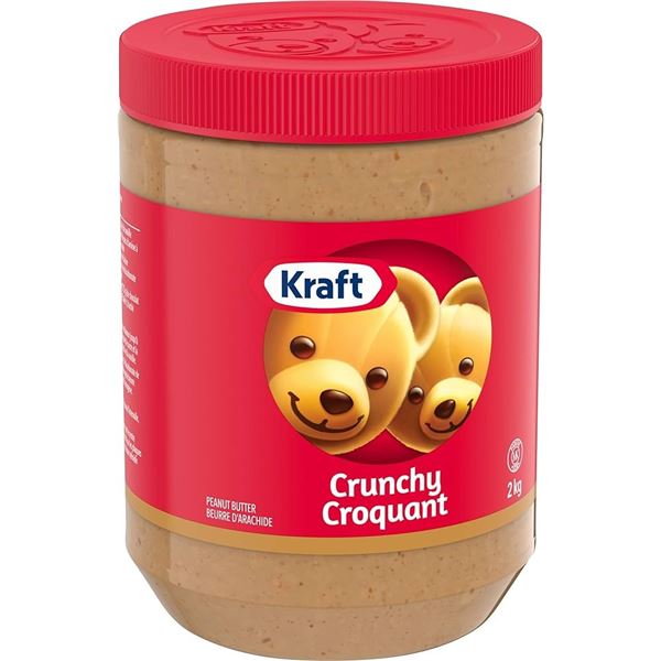 NEW 2KG TUB KRAFT CRUNCHY PEANUT BUTTER