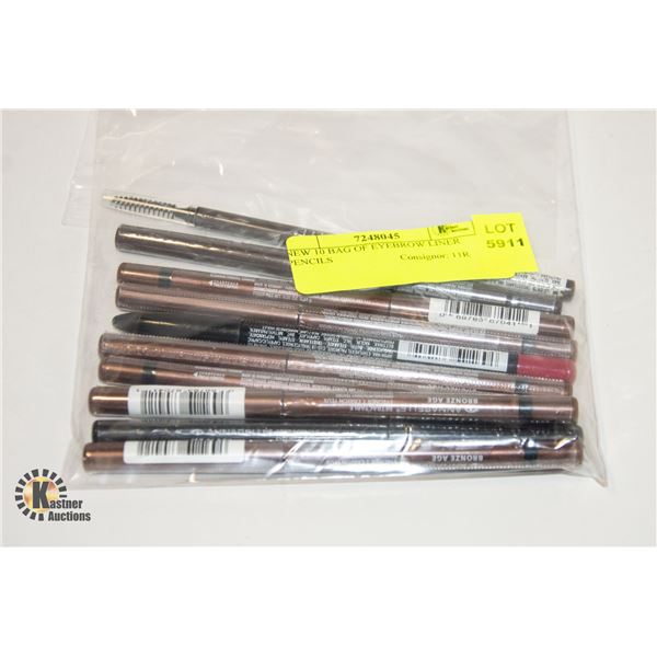NEW 10 BAG OF EYEBROW LINER PENCILS
