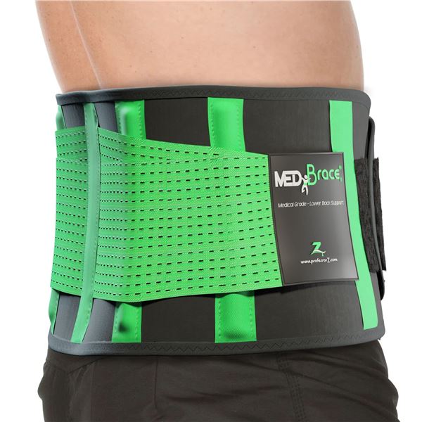 NEW MEDIBRACE BACK SUPPORT SPRING GREEN LARGE