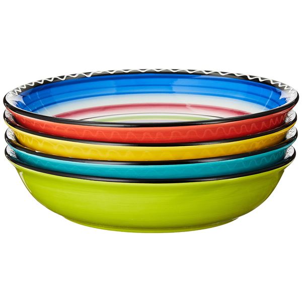 NEW SET OF 4 TEQUILA SUNRISE SOUP & PASTA BOWL