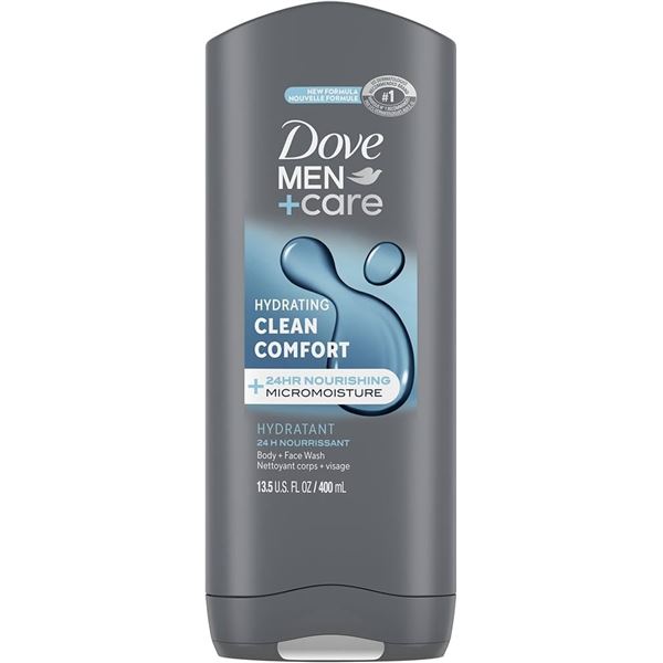 NEW 400ML DOVE MEN+CARE BODY + FACE WASH