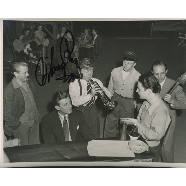 Mickey Rooney signed "Strike up the Band" movie photo. GFA Authenticated