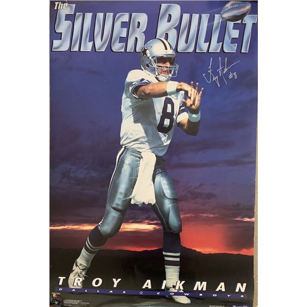 Troy Aikman signed poster.