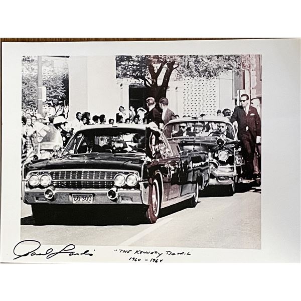 JFK Assassination U.S. Secret Service agent Paul Landis signed photo