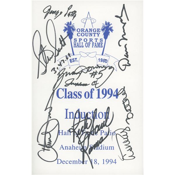 Orange County Sports Hall of Fame 1994 signed flyer