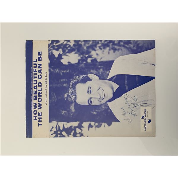 Perry Como signed sheet music