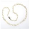 Image 3 : Vintage 18" 9.5mm Graduated Pearl Strand Necklace with 14k Gold Filigree Clasp