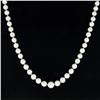 Image 4 : Vintage 18" 9.5mm Graduated Pearl Strand Necklace with 14k Gold Filigree Clasp