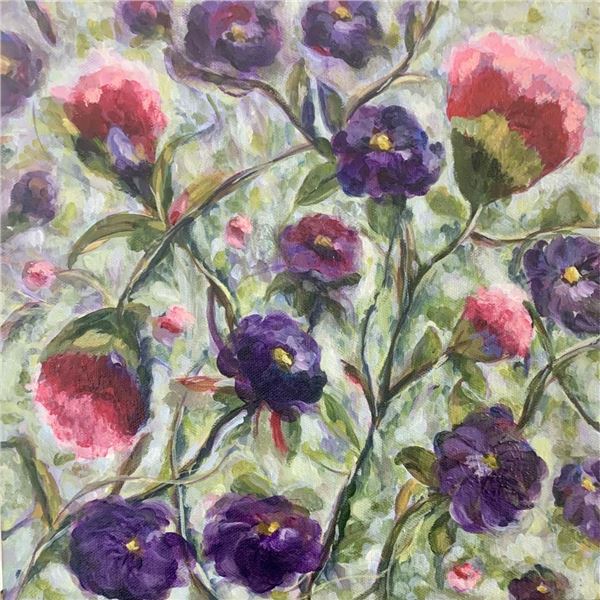 Peonies and Petunias by Adonna