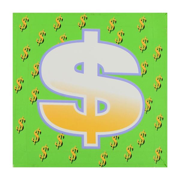 Dollar Sign (Green Bold) by Steve Kaufman (1960-2010)