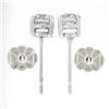 Image 5 : Antique Platinum.83 ctw Old European Diamond 4 Prong Basket Classic Stud Earring