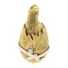 Image 1 : Vintage 18K TT Gold Detailed Textured Chick Bird Breaking Out of Egg Pin Brooch