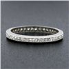 Image 5 : Antique Art Deco Platinum Channel Single Cut Diamond Eternity Wedding Band Ring