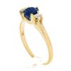 Image 9 : Vintage 14k Gold 1.32 ctw GIA Burma NO HEAT Cushion Sapphire & Round Diamond Rin