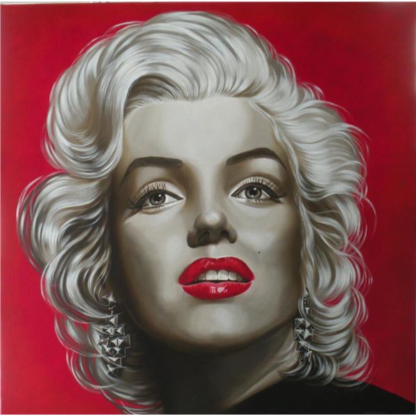 Marilyn on Red ORIGINAL by Margaret Korona