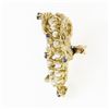 Image 5 : Vintage 14k Yellow Gold Pearl & Sapphire Bark Textured Vine Wrapped Brooch Pin