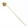 Image 1 : Antique 18k Solid Yellow Petite Simple High Polished Tube Love Knot Stick Pin
