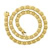 Image 3 : Milor Italian 18k Gold Alternating Brushed Ball Bead & Polished Link Necklace