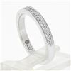 Image 8 : Classic 18k White Gold 0.15 ctw Round Pave Diamond Dual Row Wedding Band Ring