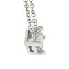 Image 4 : NEW 14k White Gold 0.41 ctw Princess Diamond Solitaire Petite Pendant Necklace