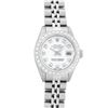 Image 2 : Rolex Ladies Quickset Stainless Steel White Diamond 26MM Datejust Wristwatch