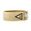 Image 4 : Antique Art Nouveau 14K Gold & Enamel Textured Scottish Rite Masonic Date Ring