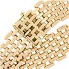 Image 5 : Unisex Vintage 14k Gold 7.75" Polished 9 Row Wide Brick Pattern Link Bracelet