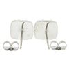 Image 4 : 18k White Gold 0.36 ctw Mosaic Prong Set Sapphire Cushion Shape Stud Earrings