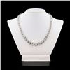 Image 3 : 32.11 ctw F to G COLOR I1 to I2 CLARITY Diamond Platinum Tennis Necklace