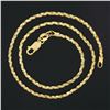 Image 3 : Italian 14k Gold 10" 1.6mm Fancy Diamond Cut Rounded Link Ankle Bracelet Anklet