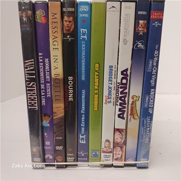 Lot of 10 DVDs