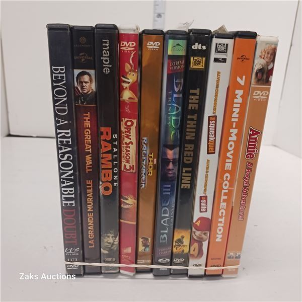 Lot of 10 DVDs