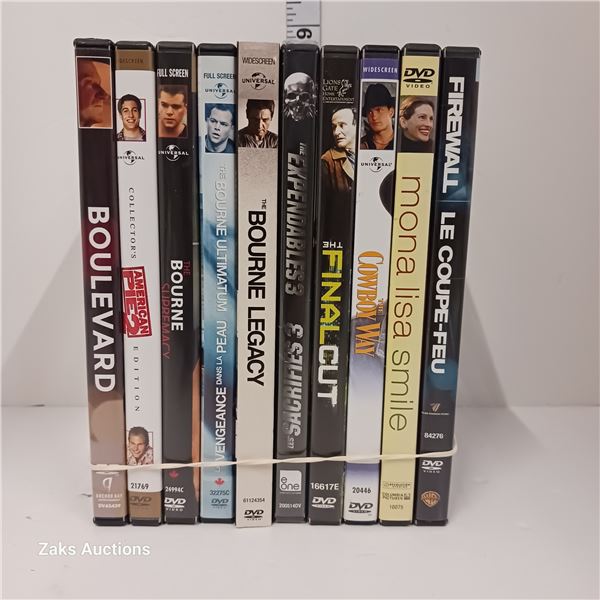Lot of 10 DVDs