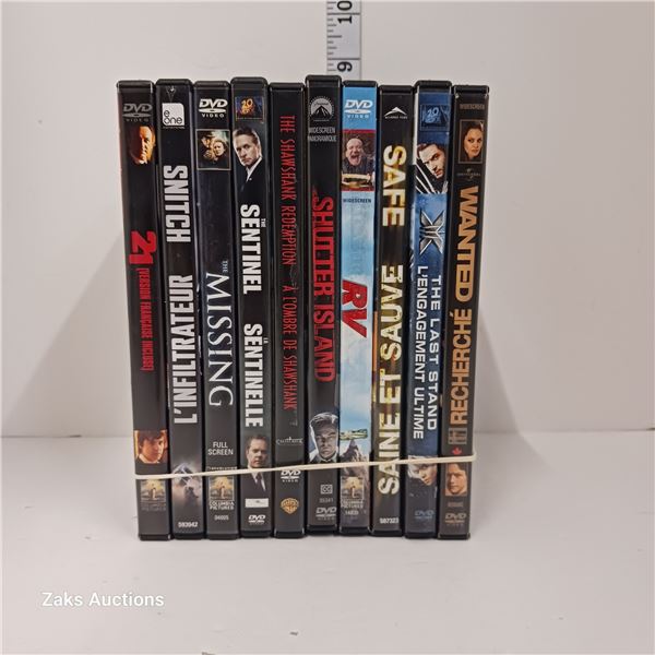Lot of 10 DVDs
