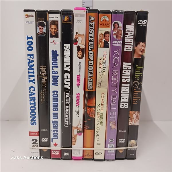 Lot of 10 DVDs