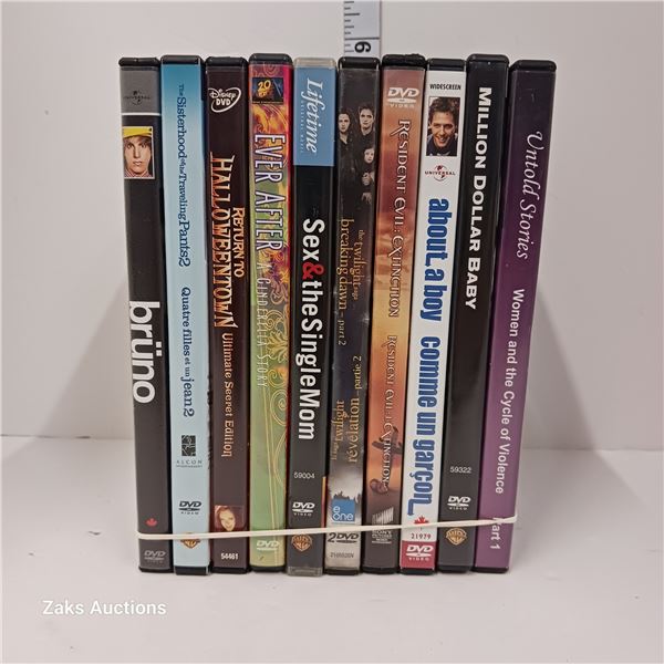 Lot of 10 DVDs
