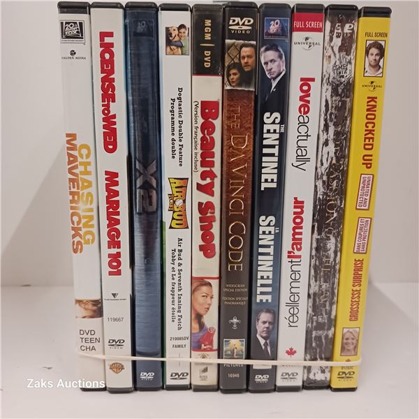 Lot of 10 DVDs