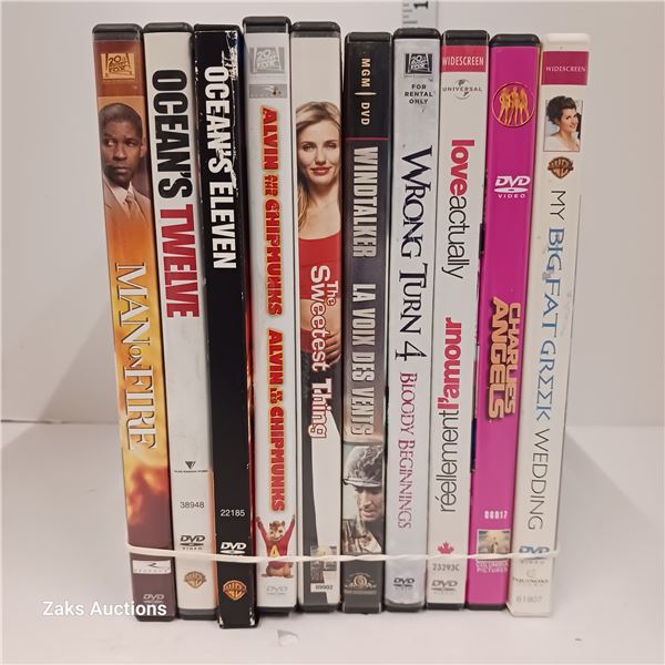 Lot of 10 DVDs
