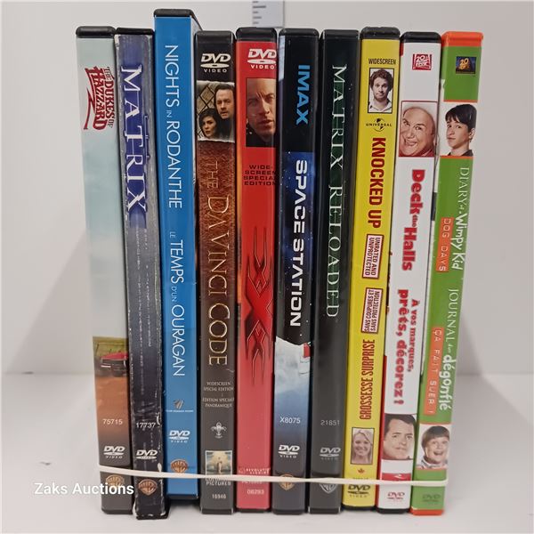 Lot of 10 DVDs