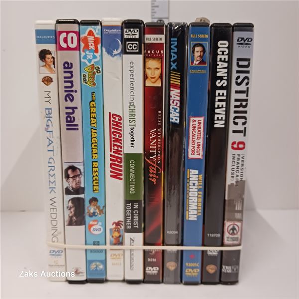 Lot of 10 DVDs