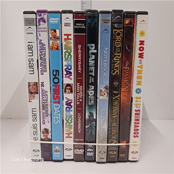 Lot of 10 DVDs