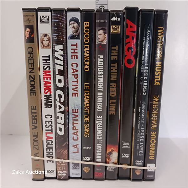 Lot of 10 DVDs